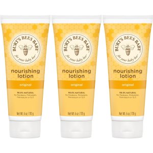 Burt's Bees Baby Nourishing Lotion, Original, 6 Ounces (Pack of 3) (Packaging May Vary)