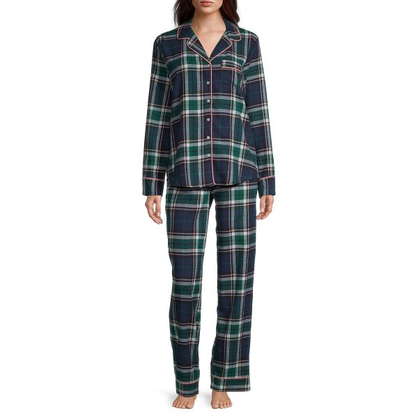 Womens Long Sleeve Pant Pajama Set 2-pc.
