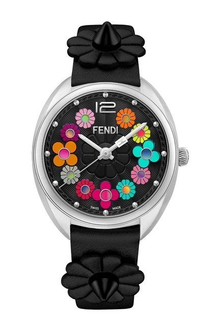Women's Momento Floral Leather Strap Watch, 34mm
