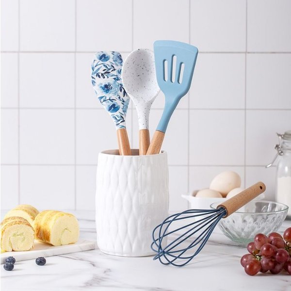 Cook With Color 5-Pc. Nylon Utensil Set & Crock