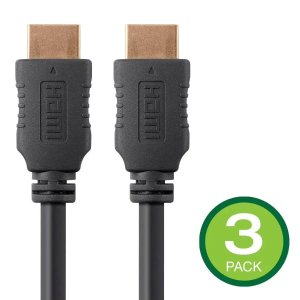 Monoprice 4K High Speed HDMI Cable 8ft 3-Pack