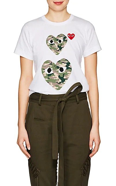 Camouflage-Heart Cotton T-Shirt Camouflage-Heart Cotton T-Shirt