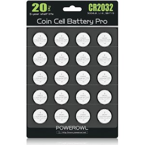 POWEROWL High Capacity CR2032 Battery (20-Pack)