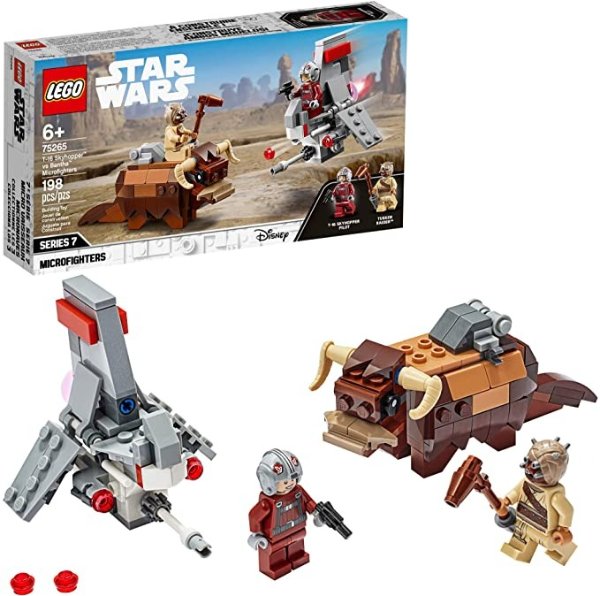 Star Wars: A New Hope T-16 Skyhopper vs Bantha Microfighters 75265 Collectible Toy Building Kit for Kids, New 2020 (198 Pieces)