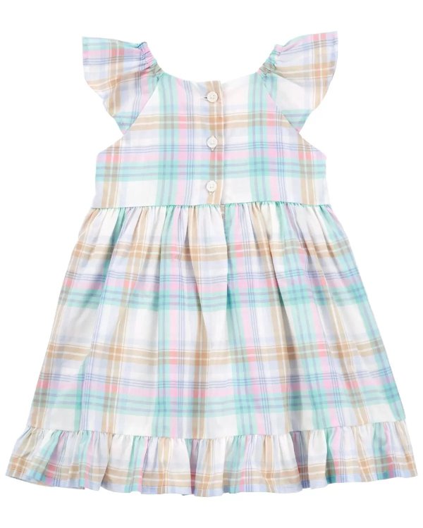 Baby Plaid Flutter Babydoll Dress