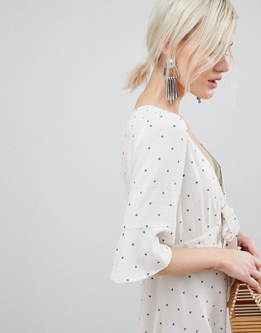 Free People All Yours Tie Waist Mini Dress at asos.com