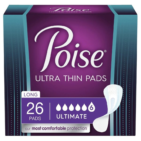 Incontinence Pads, Ultimate Absorbency, Long Length