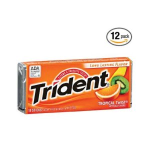 Trident12包18片装橙子味口香糖