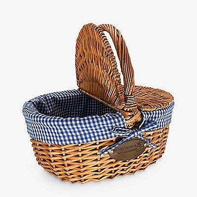 LES JARDINS DE LA COMTESSE Champagne double-lid wicker picnic basket