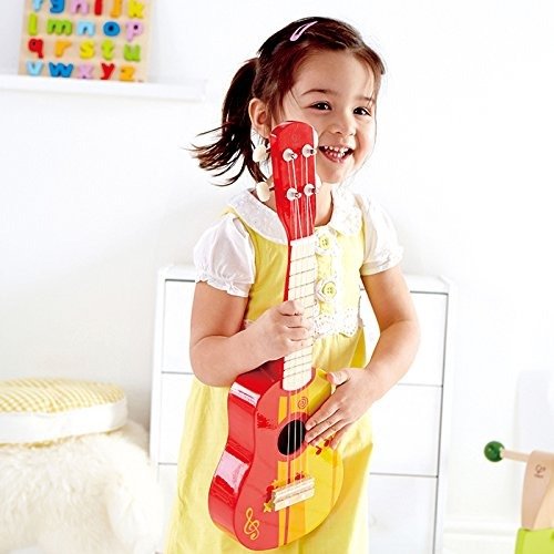 Kid's Wooden Toy Ukulele in Red