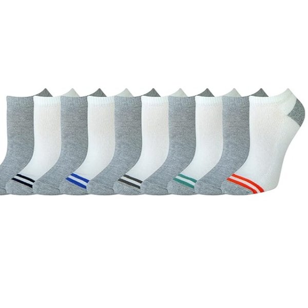 Essentials Women's Cotton Lightly Cushioned No-Show Socks