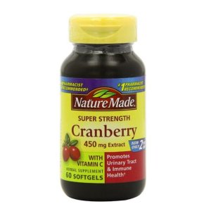 Nature Made Super Strength, Cranberry ( 450 mg Extract) with Vitamin C, 60 Softgels