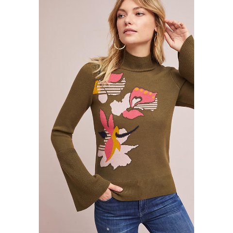 Lileas Bell-Sleeve Turtleneck