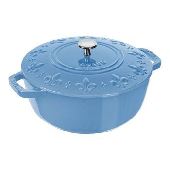 Cast Iron 3.75 qt, French oven, ice-blue - Visual Imperfections