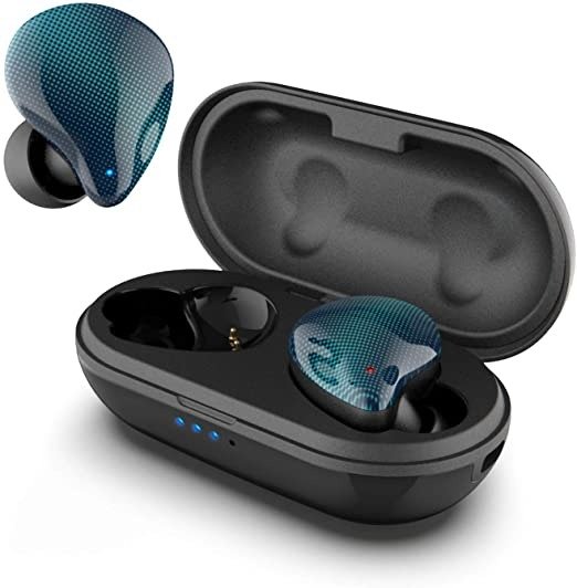 ICON True Wireless Earbuds, Stereo Sound, 30 Hours Playtime, Bluetooth 5.0, One-Step Pairing, Touch Control, Passive Noise Canceling, IPX5 Waterproof for Outdoor and Indoor Activities-Green
