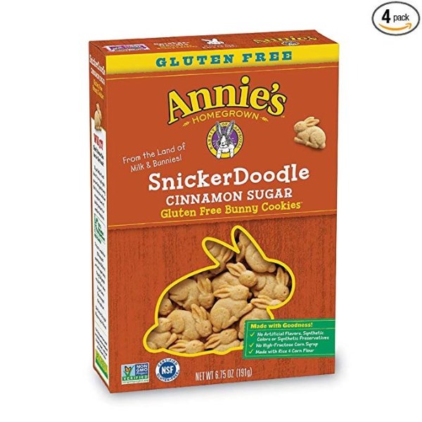 Annie's 兔子饼干 6.75 oz 4盒