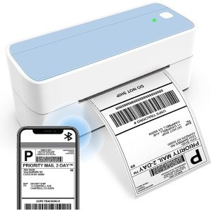 Bluetooth Thermal Shipping Label Printer - 241BT Wireless for Packages Inkless Printer, Makers Compatible with iPhone, USPS, Amazon