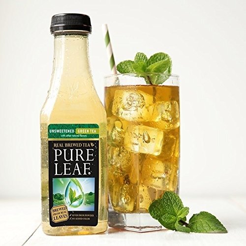 Iced Tea, Unsweetened Green Tea, Real Brewed Tea, 0 Calories, 18.5 Ounce (Pack of 12)