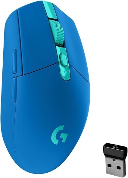 G305 LIGHTSPEED Wireless Gaming Mouse, Hero 12K Sensor, 12,000 DPI, Lightweight, 6 Programmable Buttons, 250h Battery Life, On-Board Memory, PC/Mac - Blue