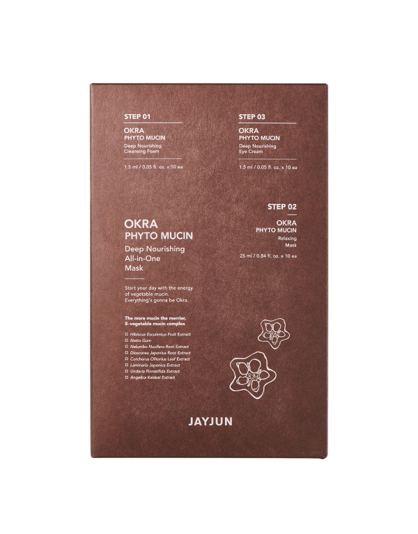 Okra Phyto Mucin Deep Nourishing All-In-One 3 Step Mask - 10 Sheets