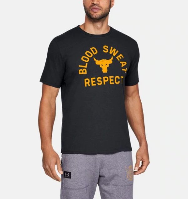Men's UA x Project Rock Blood Sweat Respect Short Sleeve T-Shirt | Under Armour US