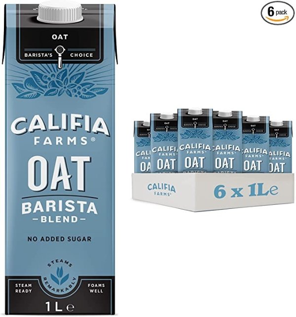 Califia Farms 咖啡师燕麦奶 (6 x 1L)