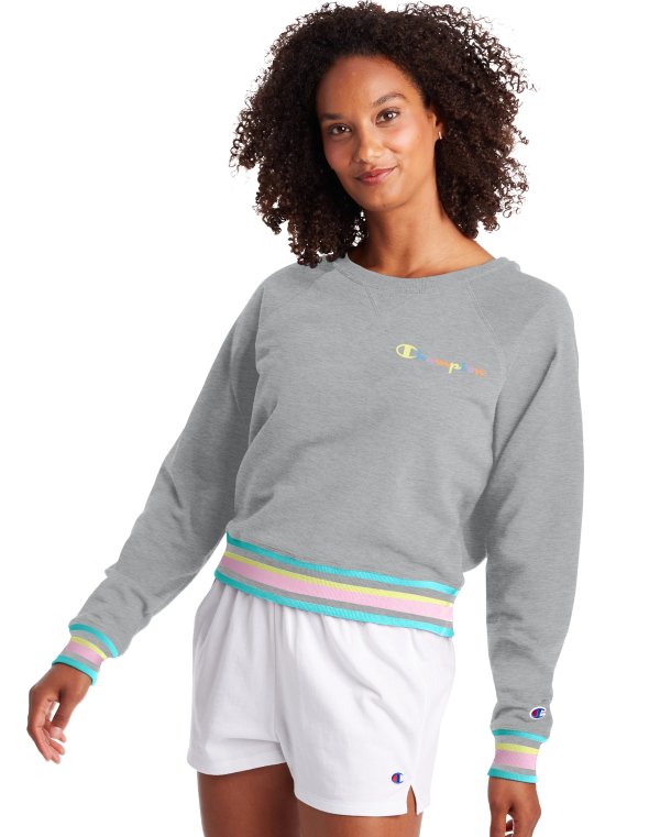 Campus French Terry Crew, Embroidered Logo