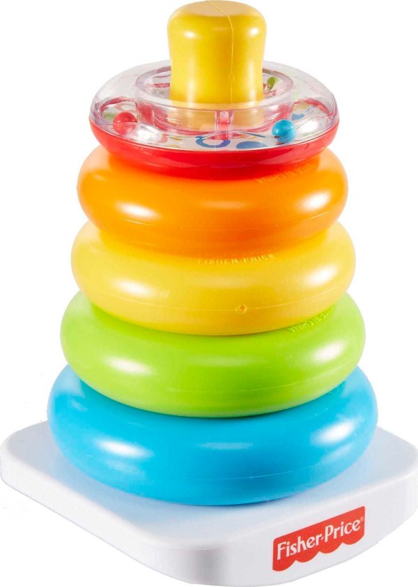 Rock-a-Stack Classic with 5 Colorful Rings