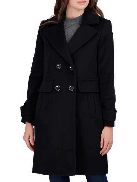 womens wool blend lightweight walker coat