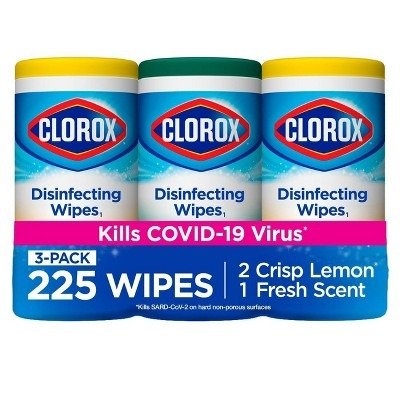 Disinfecting Wipes Value Pack Bleach Free Cleaning Wipes - 75ct/3pk