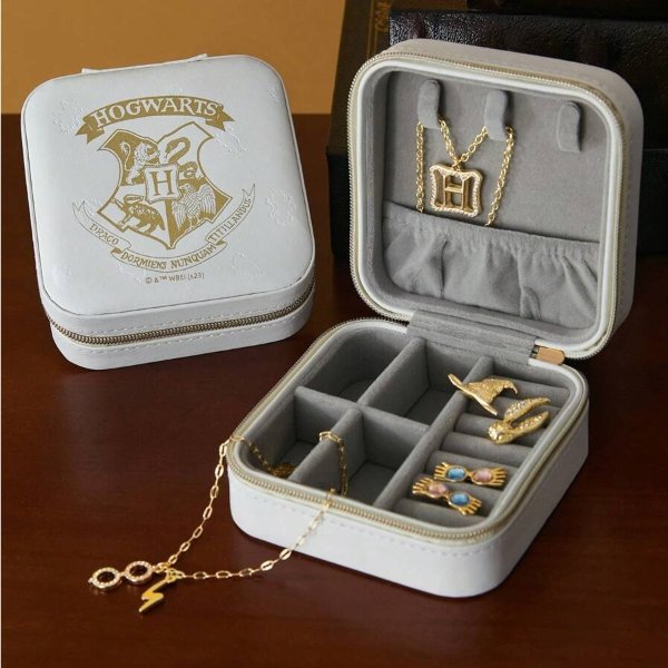 HARRY POTTER X SHEIN White Jewelry Storage Box With Animal & Letter Print