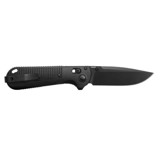 430BK-02 CPM-D2 Drop-Point Blade with Black Cerakote, and Black Grivory Handle Redoubt