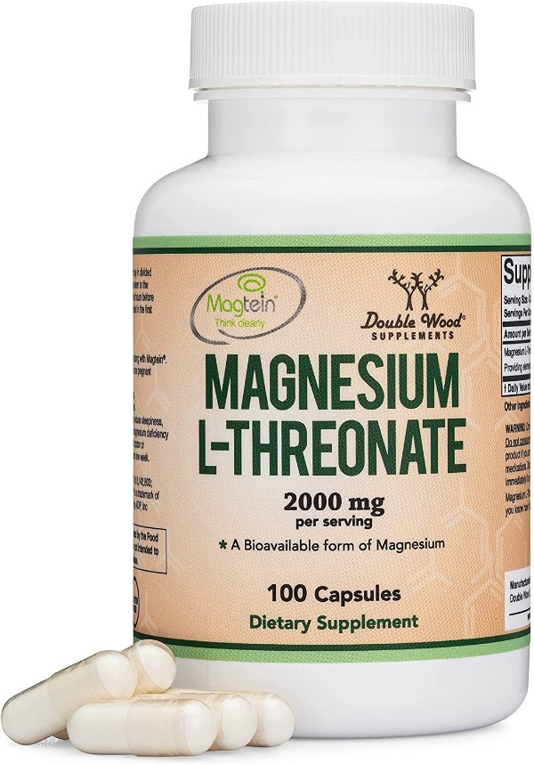 Magnesium L Threonate Capsules (Magtein) 2,000 mg 100 Capsules