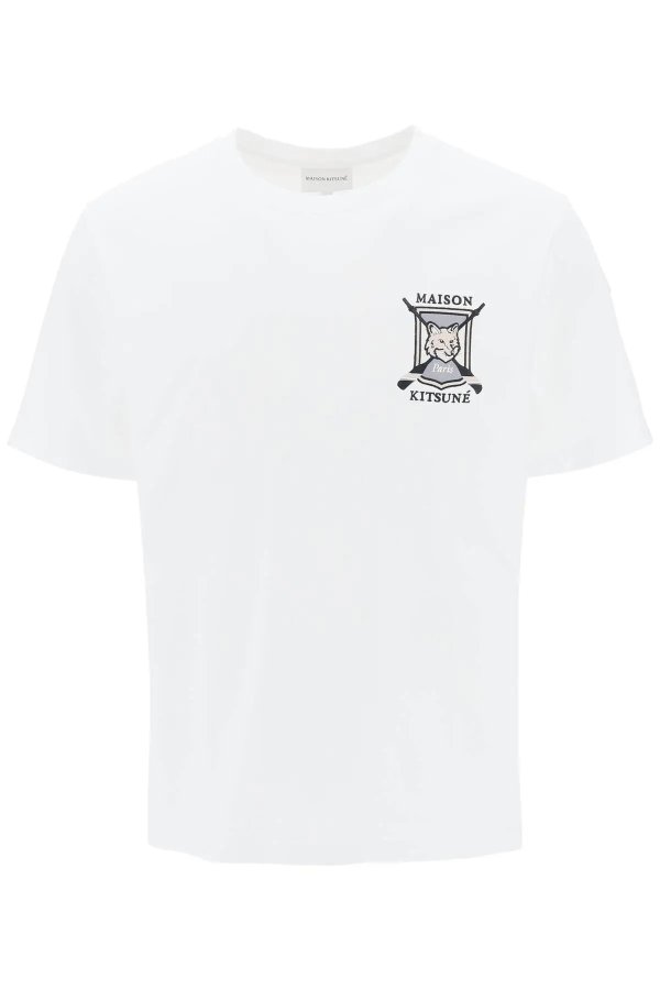 College Fox embroidered T-shirt Maison Kitsune
