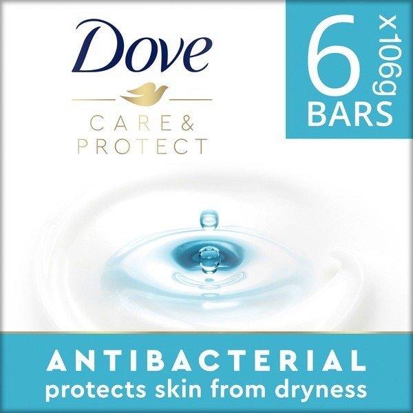 Antibacterial Beauty Bar For All Skin Types, 6CT