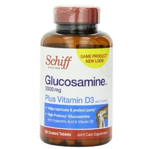 Schiff Glucosamine 2000mg with Vitamin D3 and Hyaluronic Acid Joint Supplement, 150 Count
