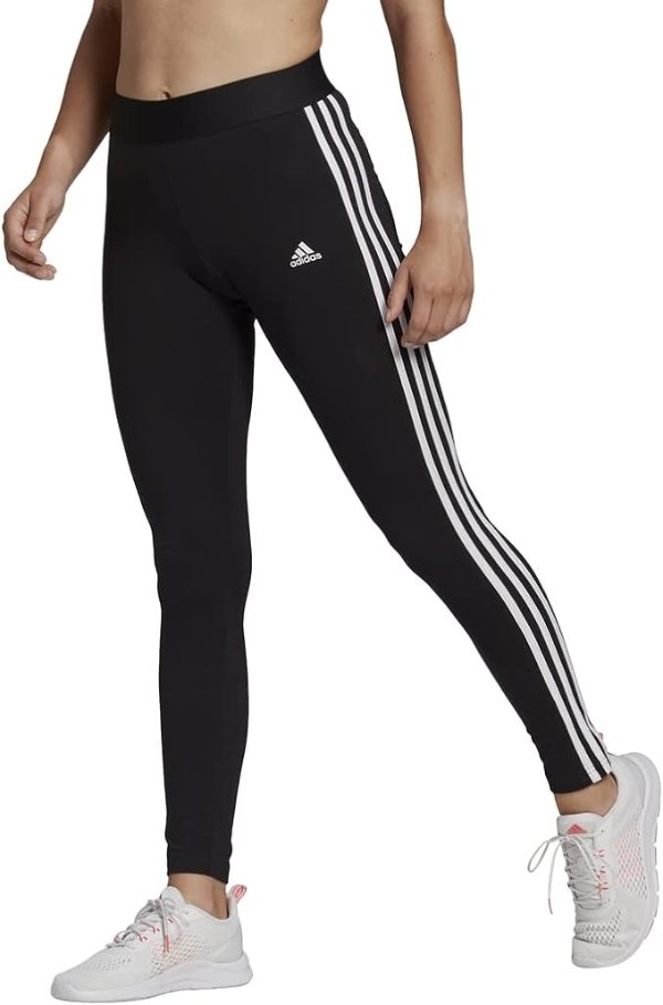 adidas 女士三条杠运动瑜伽裤 XS/Long码