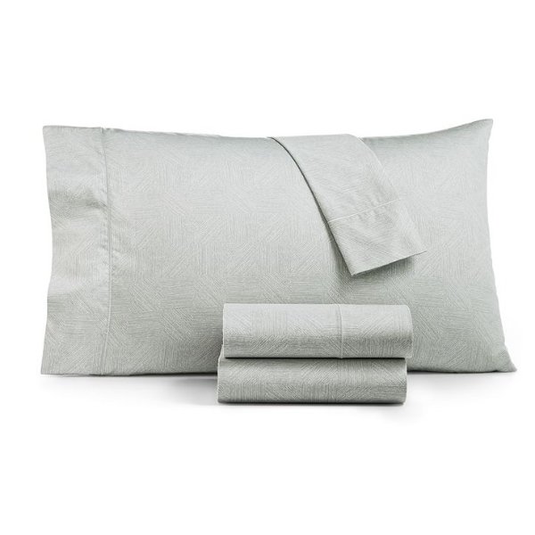 CLOSEOUT! Etched Block Queen Sheet Set, Created for Macy's