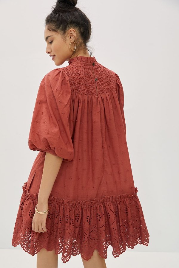 Lillian Puff-Sleeved Mini Dress