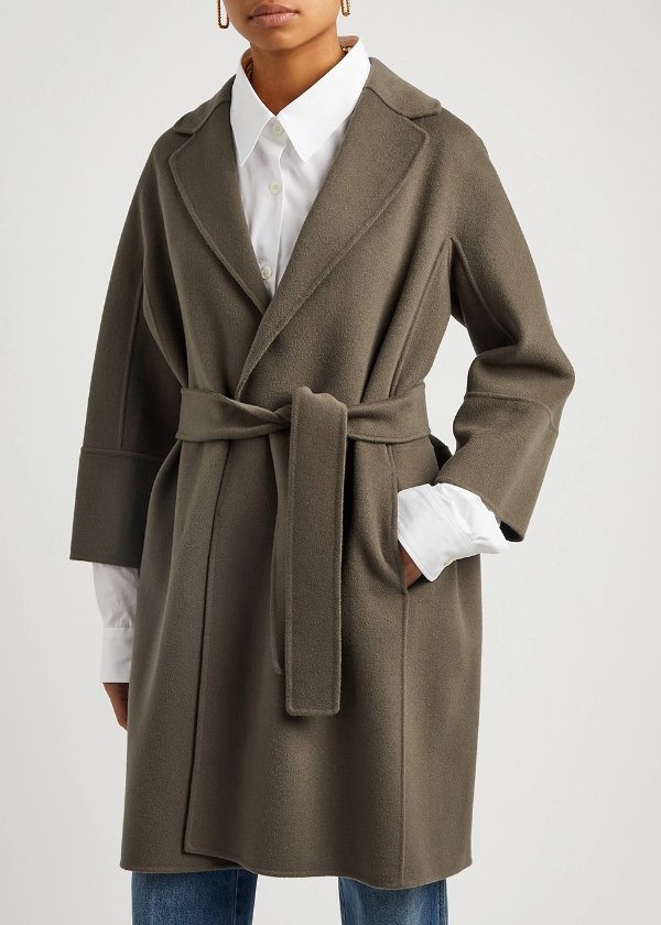 Arona green wool coat