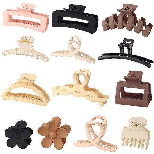 Pearl Hair Claw Clips For Women, Strong Hold Hair Jaw Clips