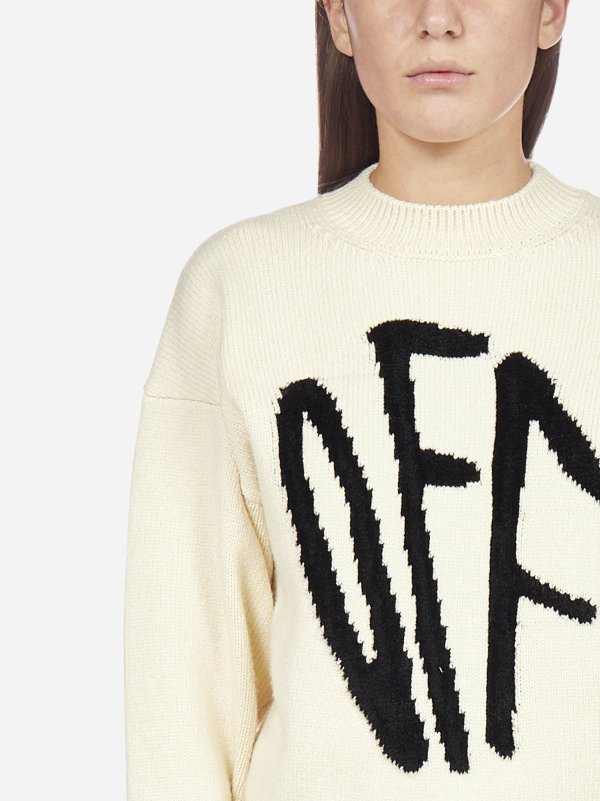 Graffiti-logo wool-blend sweater