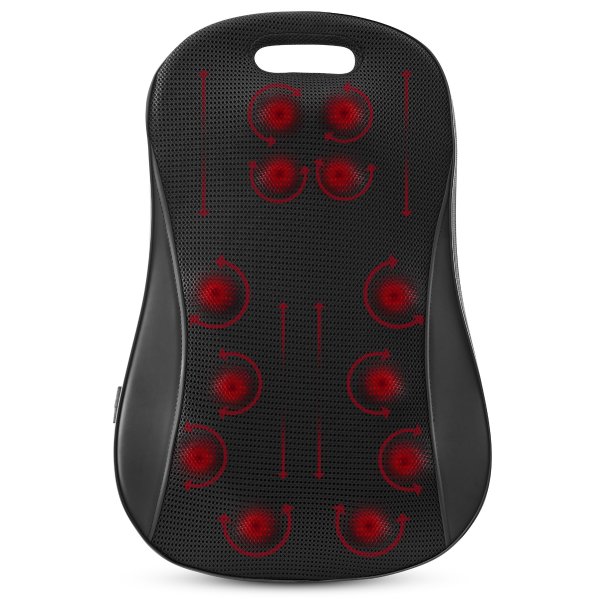 Full Back Massager with 12 Deep-Kneading Massage Nodes Perfect for Office, Home and Car use