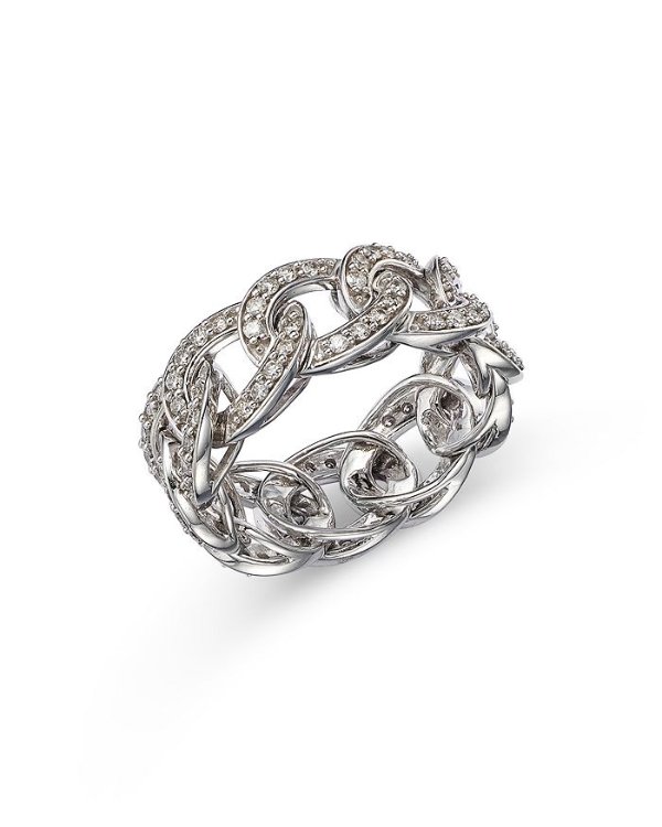 Diamond Chain Link Ring in 14K White Gold, 1.0 ct. t.w. - 100% Exclusive