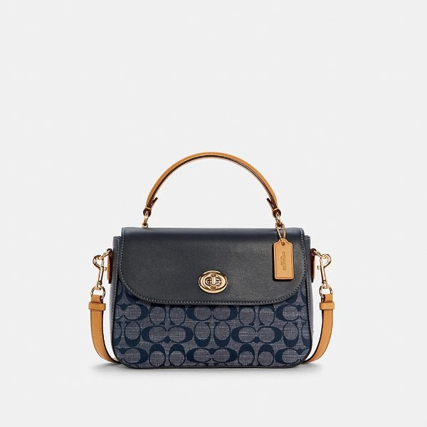 Marlie Top Handle Satchel in Signature Chambray