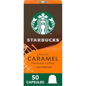 Starbucks Caramel Flavored Coffee Capsules 50 Count