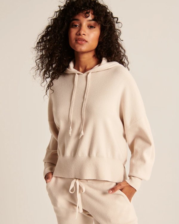 Women's LuxeLoft Hooded Sweater | Women's Up to 40% Off Select Styles | Abercrombie.com