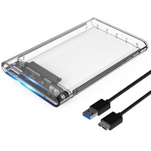 ORICO Transparent USB 3.0 to SATA 3.0 2.5 inch" External Hard Drive Disk Enclosure Box