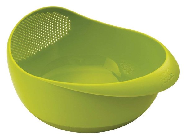 40063 Prep & Serve Multi-Function Bowl with Integrated Colander, Large, Green