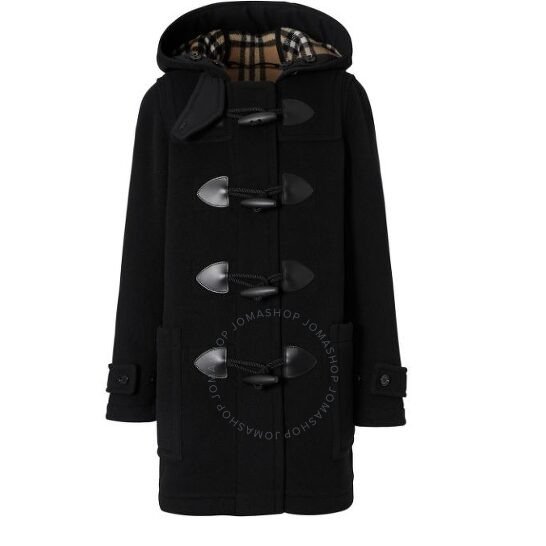 Ladies Black Classic Duffle Coat